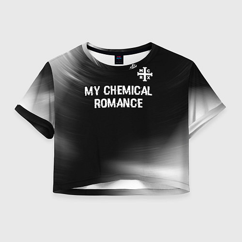 Женский топ My Chemical Romance glitch на темном фоне: символ / 3D-принт – фото 1