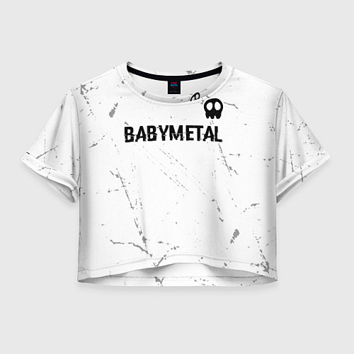 Женский топ Babymetal glitch на светлом фоне: символ сверху / 3D-принт – фото 1