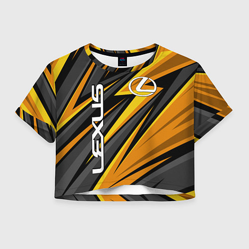 Женский топ Лексус - желтая спортивная абстракция / 3D-принт – фото 1