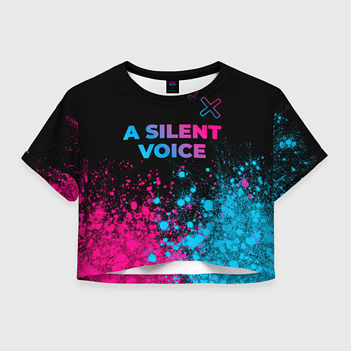Женский топ A Silent Voice - neon gradient: символ сверху / 3D-принт – фото 1