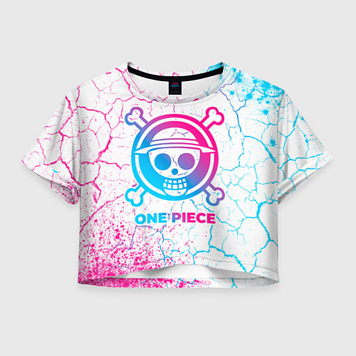 Женский топ One Piece neon gradient style / 3D-принт – фото 1