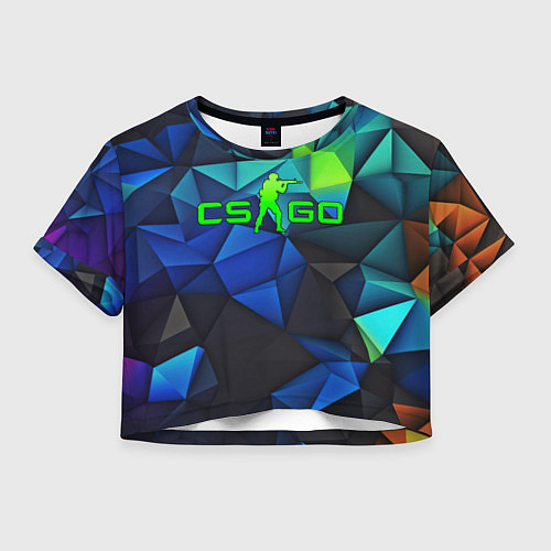 Женский топ CSGO blue abstract / 3D-принт – фото 1