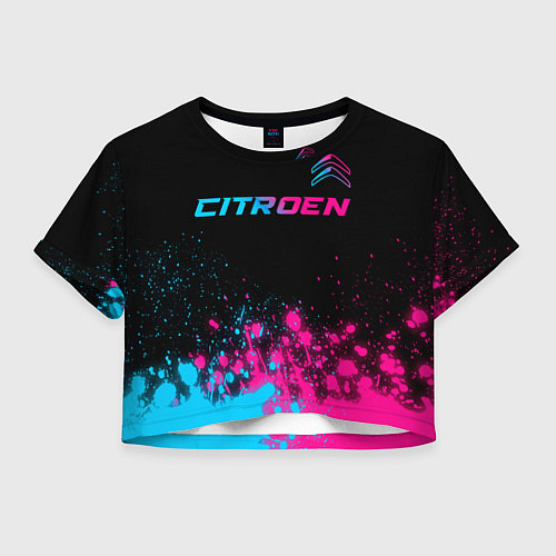 Женский топ Citroen - neon gradient: символ сверху / 3D-принт – фото 1