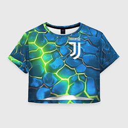 Женский топ Juventus blue green neon
