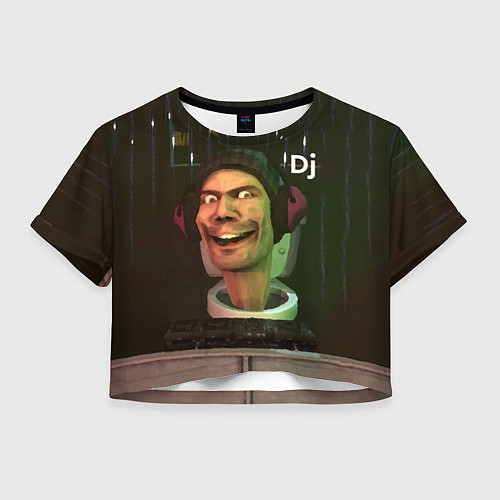 Женский топ Skibidi Toilet Dj / 3D-принт – фото 1