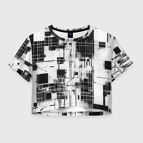 Женский топ Кибер Сетка гранж / 3D-принт – фото 1