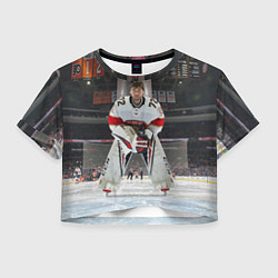 Футболка 3D укороченная женская Sergey Bobrovsky - Florida panthers - hockey, цвет: 3D-принт