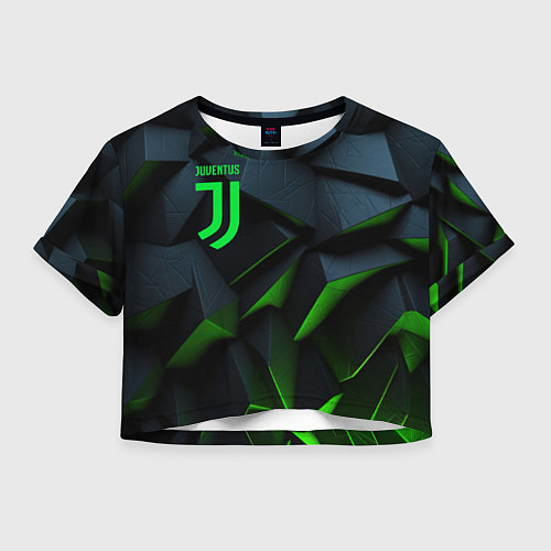 Женский топ Juventus black green logo / 3D-принт – фото 1