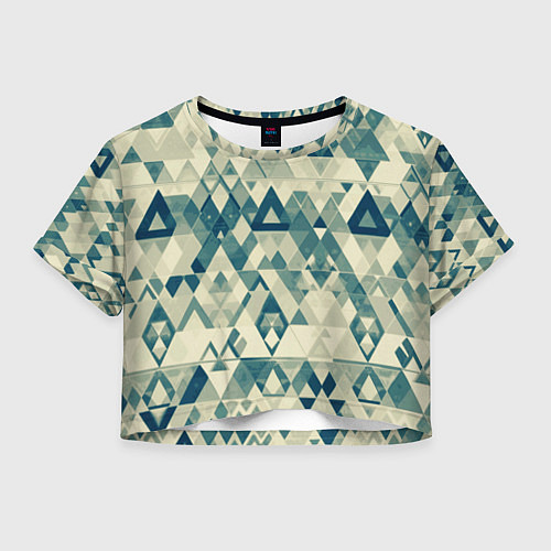 Женский топ Абстракция светло-зеленый / 3D-принт – фото 1