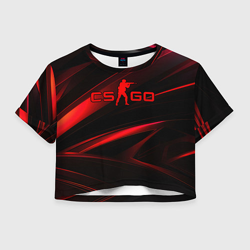 Женский топ CSGO red black logo / 3D-принт – фото 1