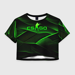 Женский топ CSGO green abstract lines