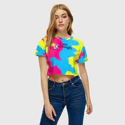 Футболка 3D укороченная женская I Am Kenough Tie-Dye, цвет: 3D-принт — фото 2