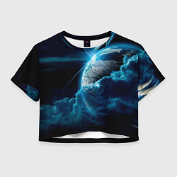 Женский топ Космос и сияющая планета