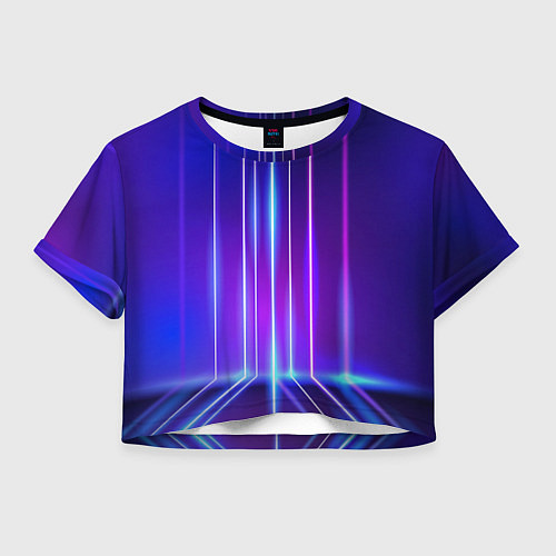 Женский топ Neon glow - vaporwave - strips / 3D-принт – фото 1