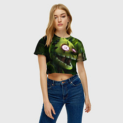 Футболка 3D укороченная женская Спрингтрап в атаке, цвет: 3D-принт — фото 2