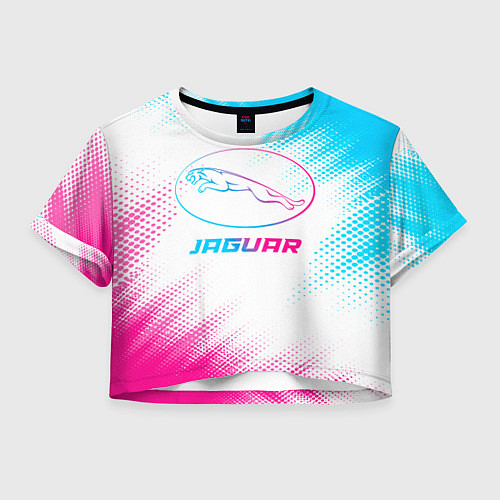 Женский топ Jaguar neon gradient style / 3D-принт – фото 1