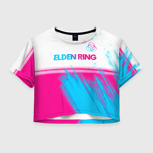 Женский топ Elden Ring neon gradient style: символ сверху / 3D-принт – фото 1