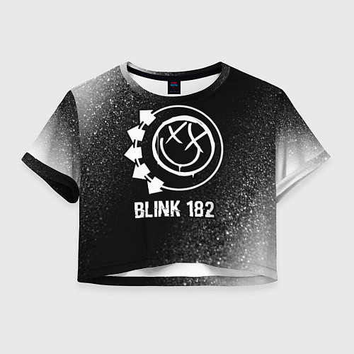 Женский топ Blink 182 glitch на темном фоне / 3D-принт – фото 1