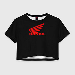 Футболка 3D укороченная женская Honda sportcar, цвет: 3D-принт