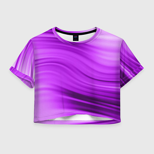 Женский топ Розово фиолетовый абстрактный узор волны / 3D-принт – фото 1