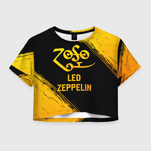 Женский топ Led Zeppelin - gold gradient / 3D-принт – фото 1