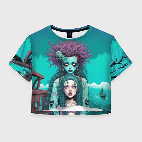 Женский топ Призрак и девушка в лодке / 3D-принт – фото 1