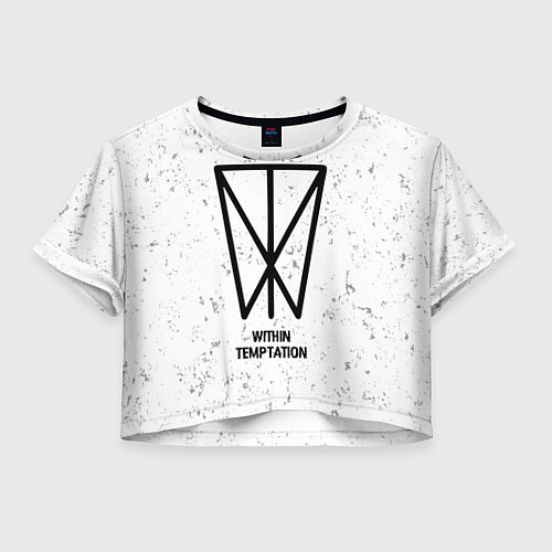 Женский топ Within Temptation glitch на светлом фоне / 3D-принт – фото 1