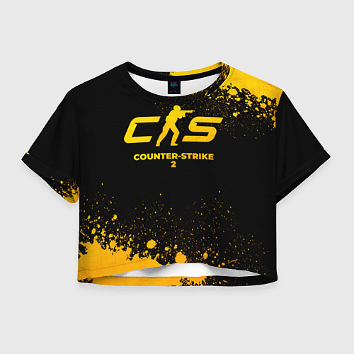 Женский топ Counter-Strike 2 - gold gradient / 3D-принт – фото 1