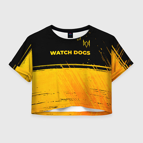 Женский топ Watch Dogs - gold gradient посередине / 3D-принт – фото 1