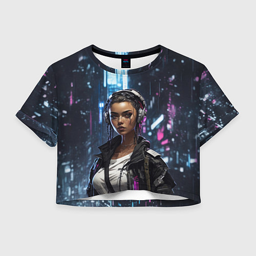 Женский топ Смуглая девушка / 3D-принт – фото 1