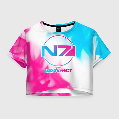 Женский топ Mass Effect neon gradient style / 3D-принт – фото 1