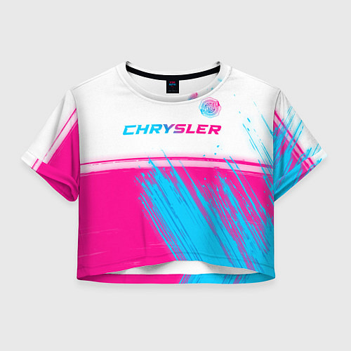 Женский топ Chrysler neon gradient style посередине / 3D-принт – фото 1