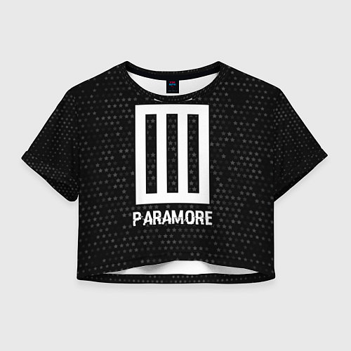 Женский топ Paramore glitch на темном фоне / 3D-принт – фото 1