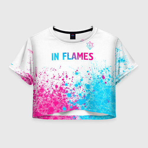 Женский топ In Flames neon gradient style посередине / 3D-принт – фото 1