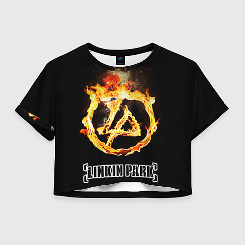 Женский топ Linkin Park - fire logo / 3D-принт – фото 1