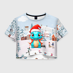 Женский топ Дракон рождественских чудес
