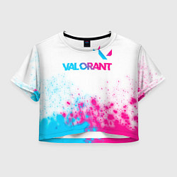 Женский топ Valorant neon gradient style посередине