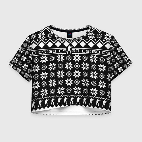 Женский топ CS GO christmas sweater / 3D-принт – фото 1