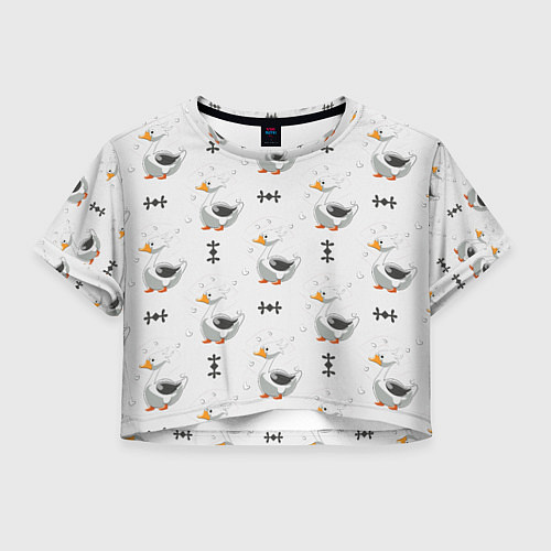 Женский топ Гусь и фигуры / 3D-принт – фото 1