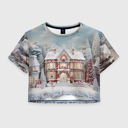 Женский топ Звездное кружево новогодней ночи / 3D-принт – фото 1