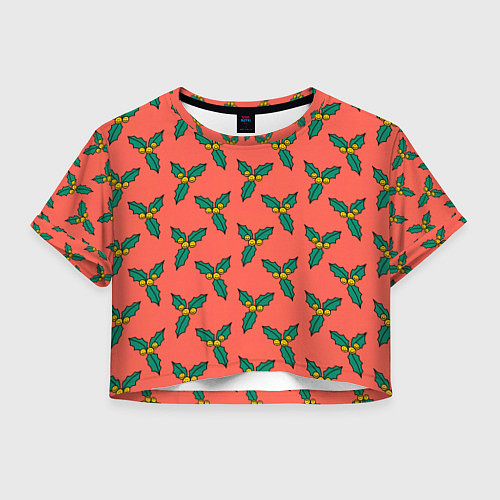 Женский топ Ягоды остролиста / 3D-принт – фото 1