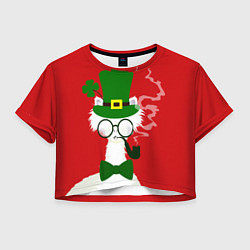 Женский топ Лама - альпака в день Патрика