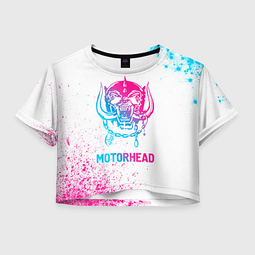 Женский топ Motorhead neon gradient style / 3D-принт – фото 1