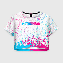 Женский топ Motorhead neon gradient style посередине