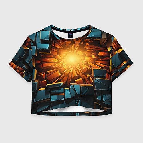 Женский топ Геометрическая огненная яма иллюзия / 3D-принт – фото 1