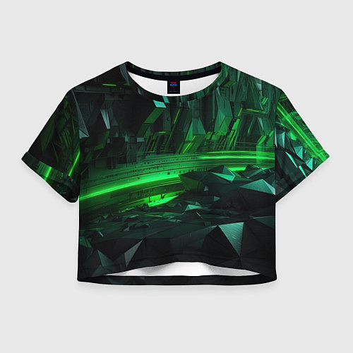 Женский топ Глубина зеленого абстракта / 3D-принт – фото 1