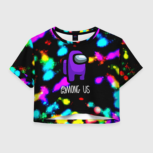 Женский топ Among us blink neon / 3D-принт – фото 1