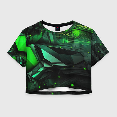 Женский топ Мир абстрактной зелени / 3D-принт – фото 1