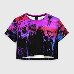 Женский топ Розово синий сочный гранж