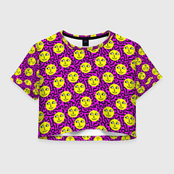 Женский топ Smiley face on violet